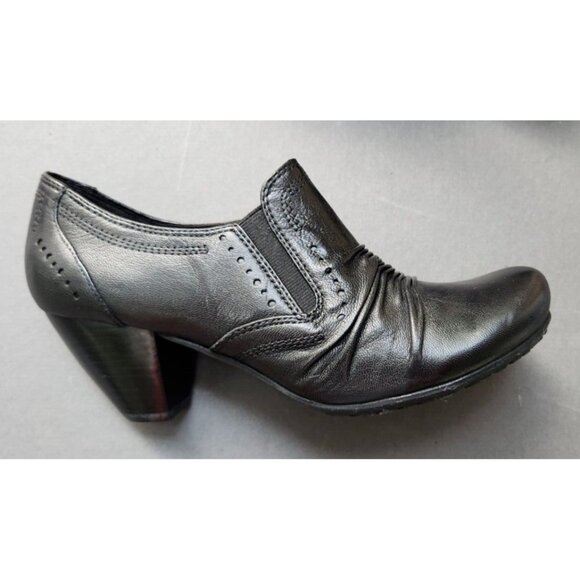 Bare Traps Shoes Womens 9.5 Treasure Black Leather Bootie Slip On Baretraps - Picture 10 of 15